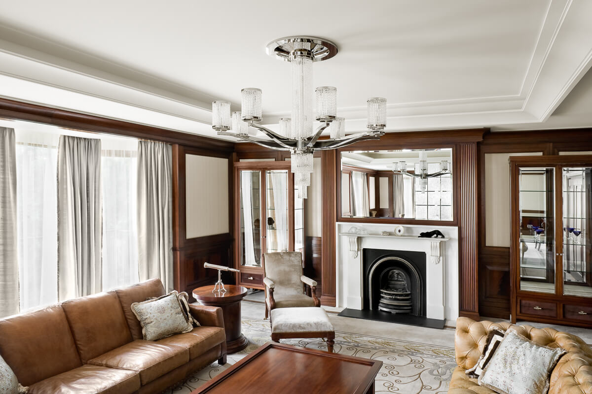 luxury apartment wood interior london 16