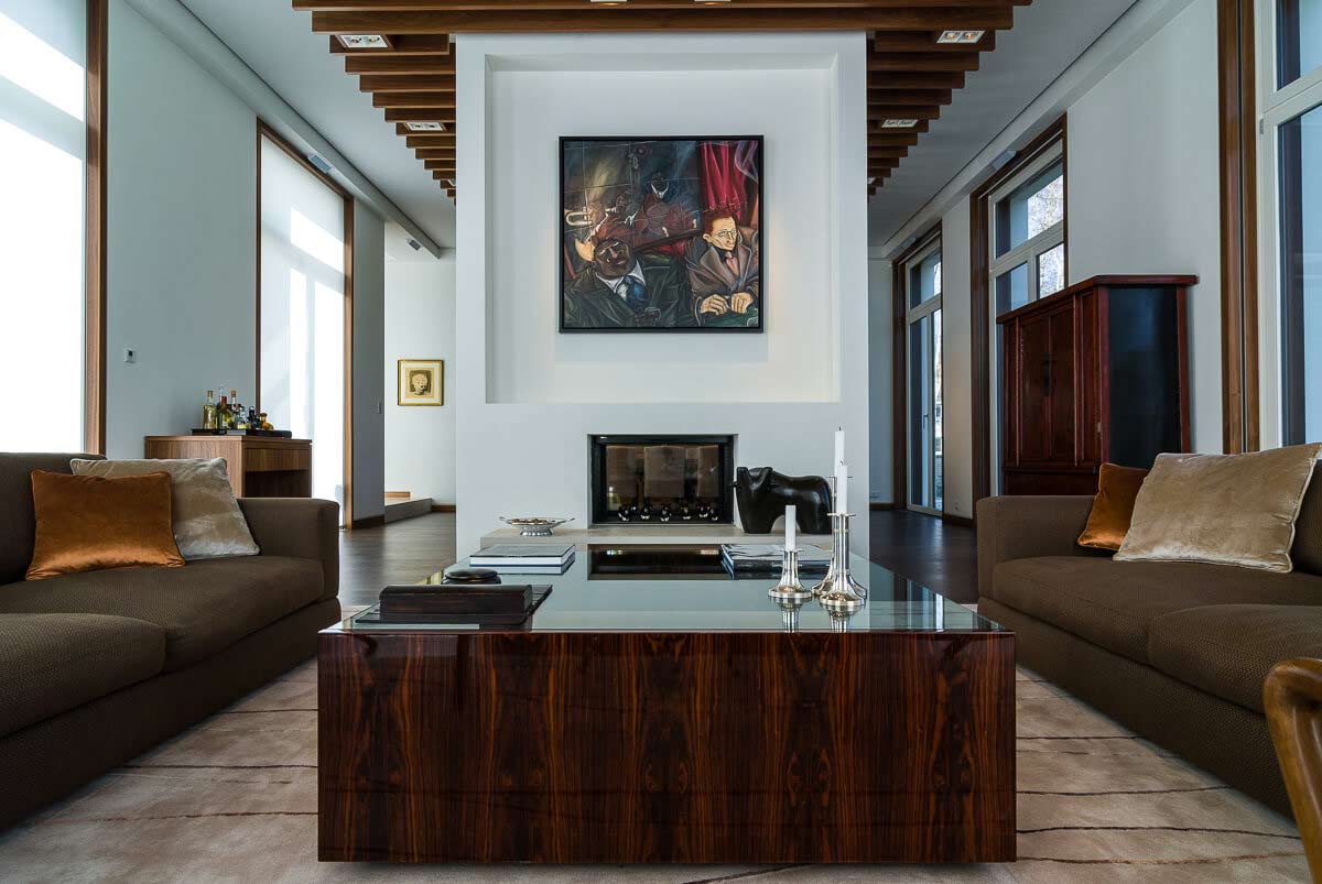 luxury living room wood interior 1