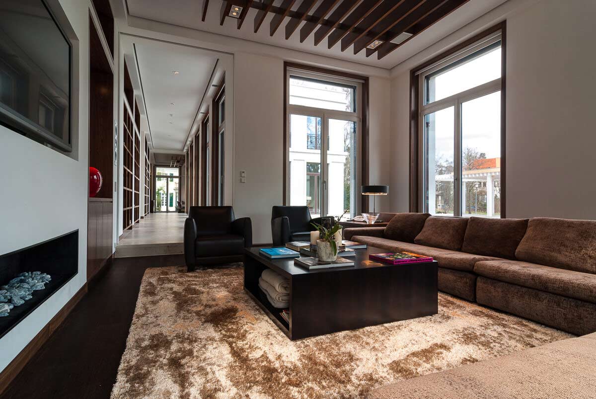 luxury living room wood interior 12