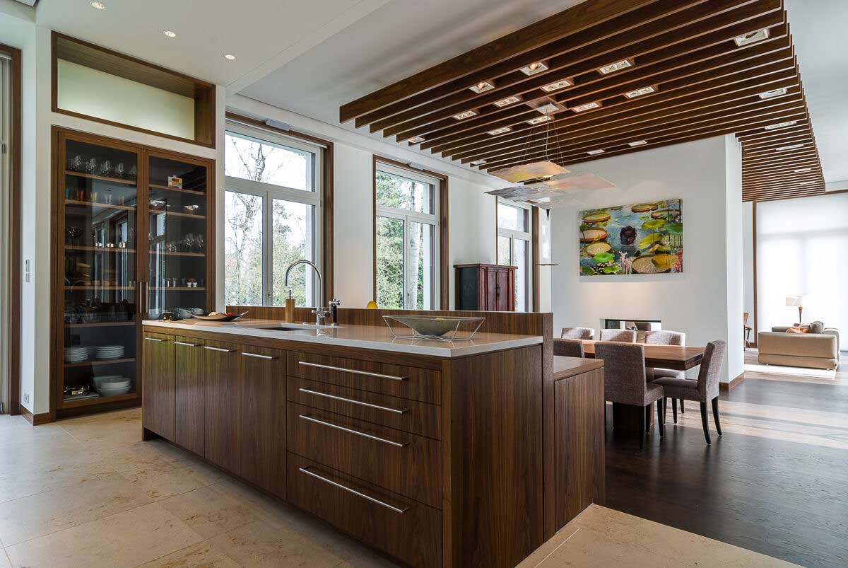 luxury living room wood interior 6