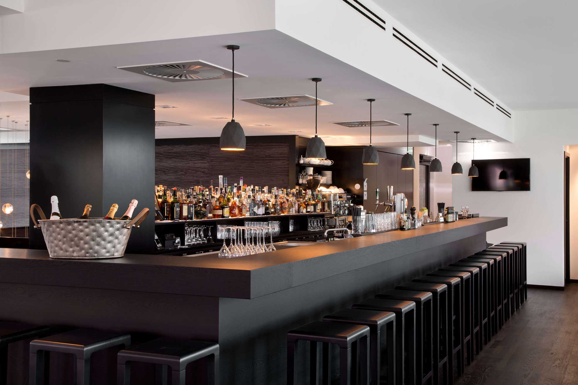 luxury restaurant wood interior